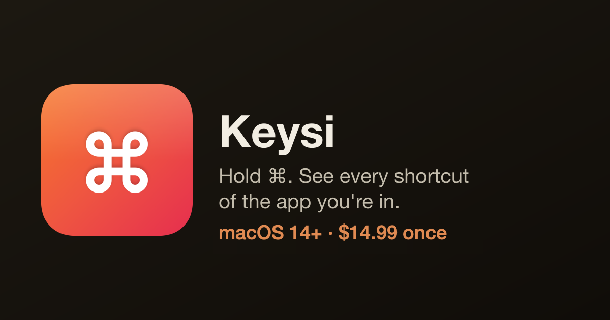 I built a Mac app that shows every keyboard shortcut of the app you're in (free, no time limit)